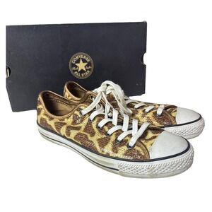 Converse x John Varvatos Sequin Women's Size 9 Giraffe Print Limited Edition KC